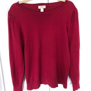 LOFT rich red sweater - medium